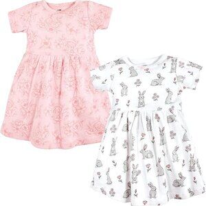 Hudson Baby Girl's Cotton Dresses | 18M | Pink, Floral, Bunnies